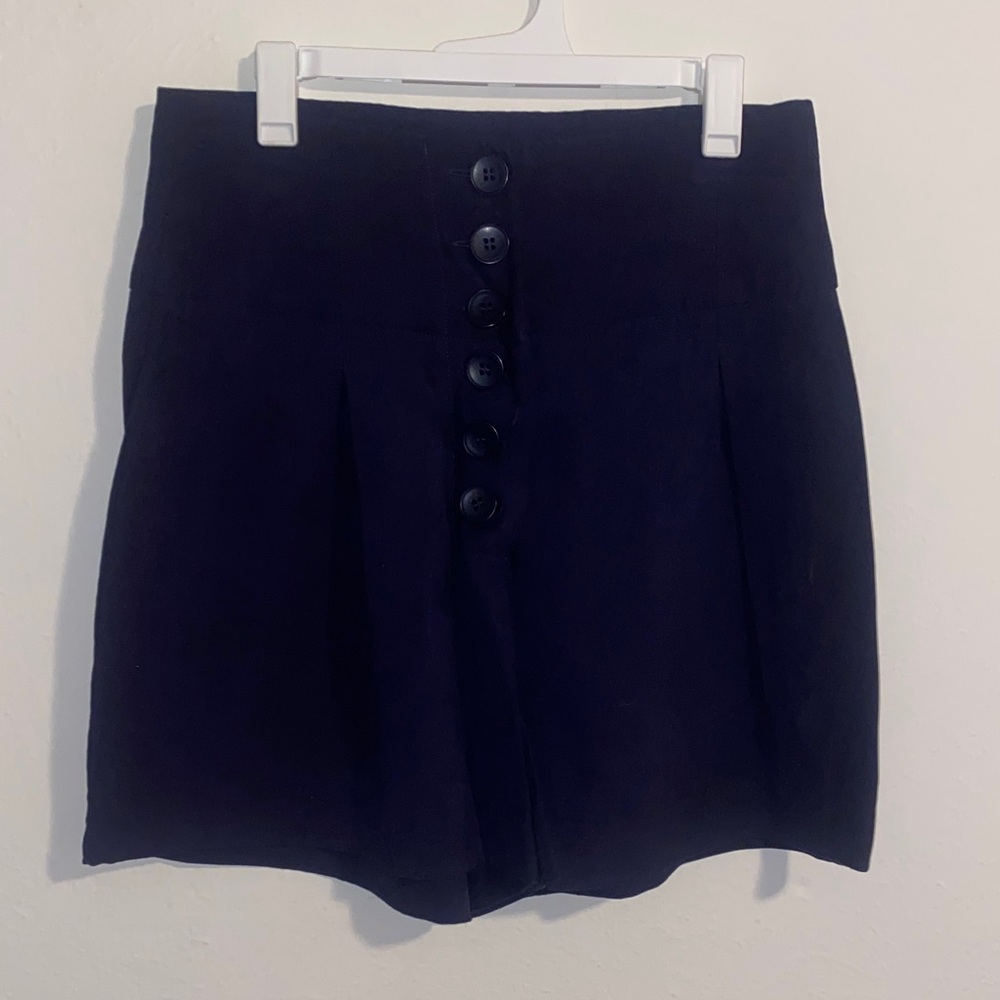 Navy Button-Front Shorts - Picture 3 of 3